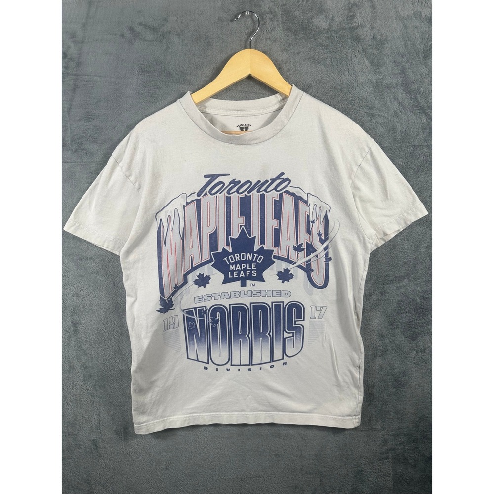 Vintage Hockey Toronto Maple Leafs Norris Division Graphic T-Shirt Gray Mens M
